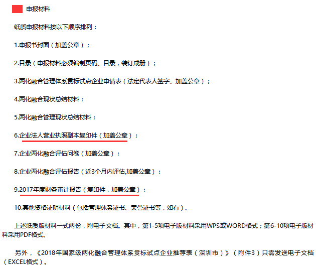 準(zhǔn)備好這10項(xiàng)材料是申報(bào)兩化融合貫標(biāo)試點(diǎn)的必備！