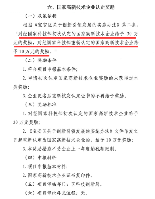 一文盡知寶安區(qū)國家高新技術(shù)企業(yè)認(rèn)定補(bǔ)貼獎勵條件、標(biāo)準(zhǔn)、材料