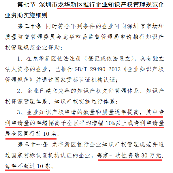 龍華區(qū)企業(yè)注意了！去年通過知識(shí)產(chǎn)權(quán)貫標(biāo)的可以申領(lǐng)補(bǔ)貼了！